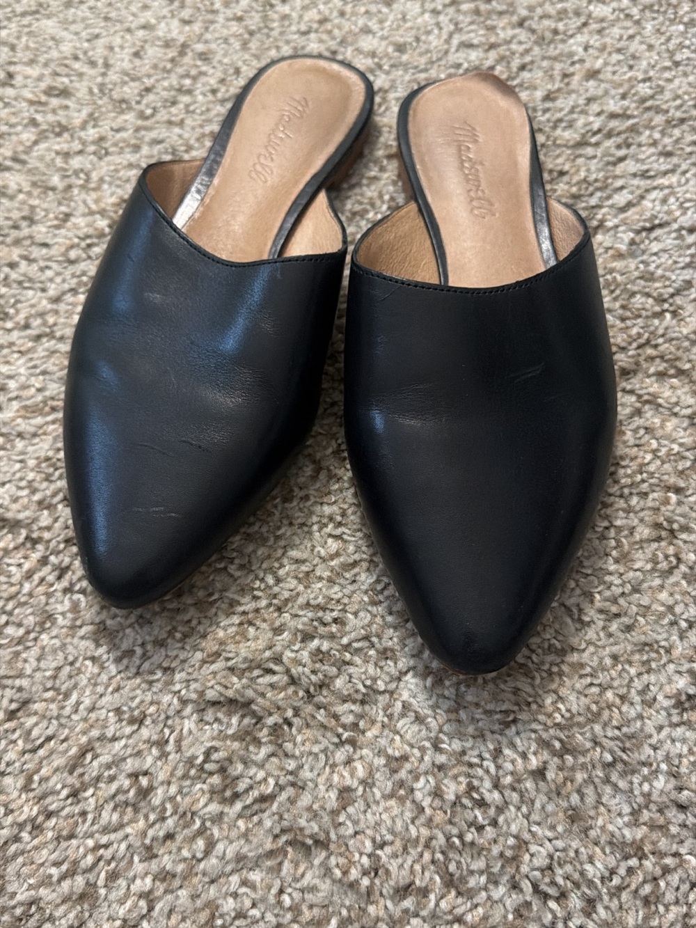 Matisse Black Pointed Toe Slip-On Mules